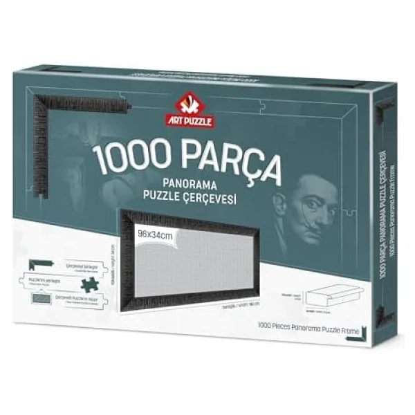 Art Puzzle 1000 Parça Siyah Panorama Demonte Puzzle Çerçevesi - Görsel 3