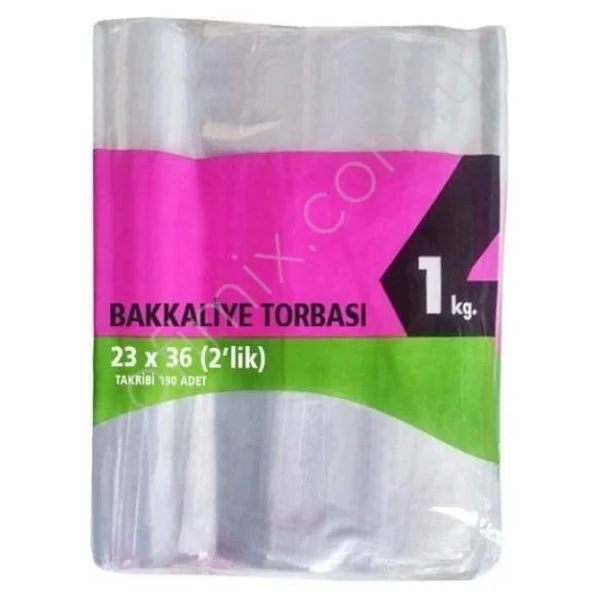 Arma Şeffaf Bakkaliye Torbası (Poşeti) 2'lik 23 X 36 - Görsel 2