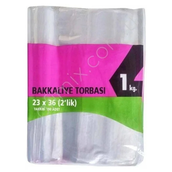 Arma Şeffaf Bakkaliye Torbası (Poşeti) 2'lik 23 X 36 - Görsel 4