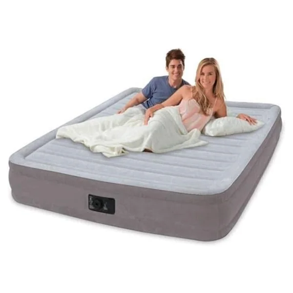 Intex Queen Comfort Plush Mid-Rise 64030 Elektrikli Pompalı Çift Kişilik Şişme Yatak - Görsel 4