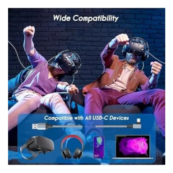 Daytona Vr5 Usb3.2 Oculus Quest 3/2/1 Pico 4 Aksesuarları Ve PC/Steam Vr, 5gbps Yüksek Hızlı PC Veri Aktarımı, Vr Kulaklık, Oyun Bilgisayarı, Sanal Gerçeklik Gözlüğü Uyumlu 5 Metre - Görsel 10