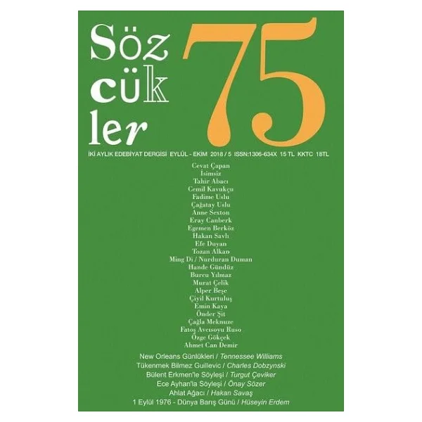 Sözcükler Dergisi Sayı: 75 Eylül - Ekim 2018 - Görsel 8