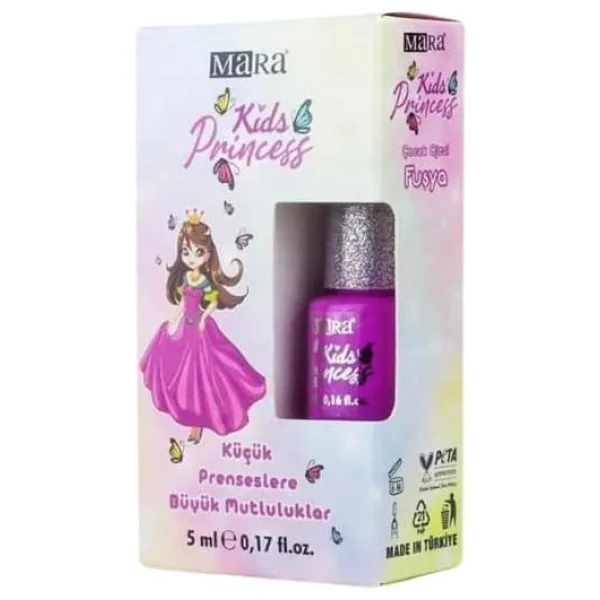 Mara Kids Princess Su Bazlı Çocuk oje Fuşya 5 ml - Görsel 3