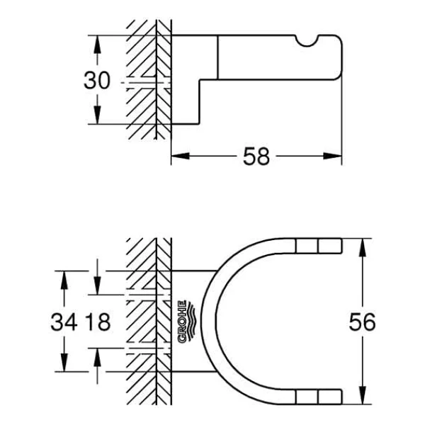 Grohe 41049000 Selection Krom Çift Havluluk - Görsel 3
