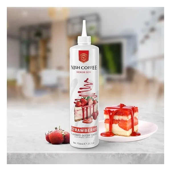 Nish Çilek Aromalı Dekor Sos 750 gr - Görsel 6