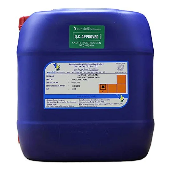 Eurolub K-102 20 Kg Yarı Sentetik Boryağ - Görsel 5