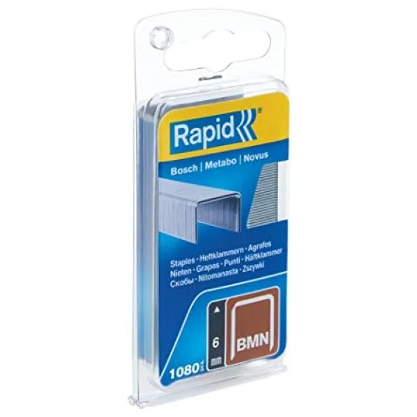 Rapid Zımba teli Tip BMN, 6 mm zımba, 1.080 adet, Bosch, Metabo ve Novus el ve elektrikli zımba makineleri için ince tel kıskaçlar - Görsel 5