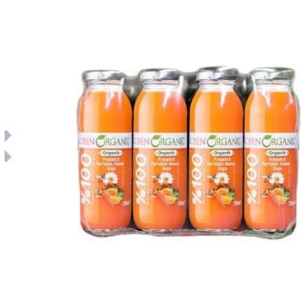 Benorganic Propolisli Portakal Havuç Suyu 1 X 250 Ml - Görsel 2
