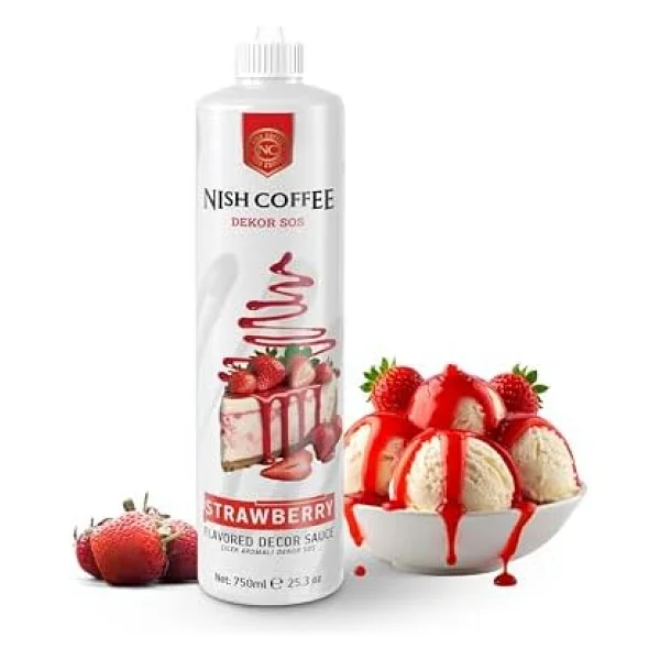 Nish Çilek Aromalı Dekor Sos 750 gr - Görsel 8