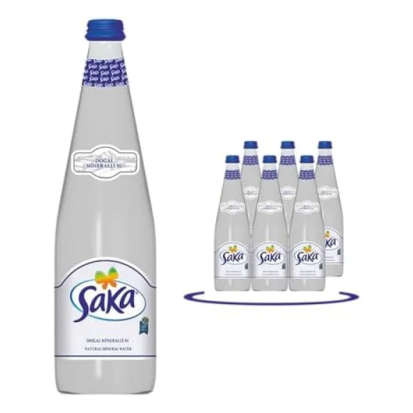SAKA Doğal Mineralli Su Cam Şişe 750 ML x 6 - Görsel 2