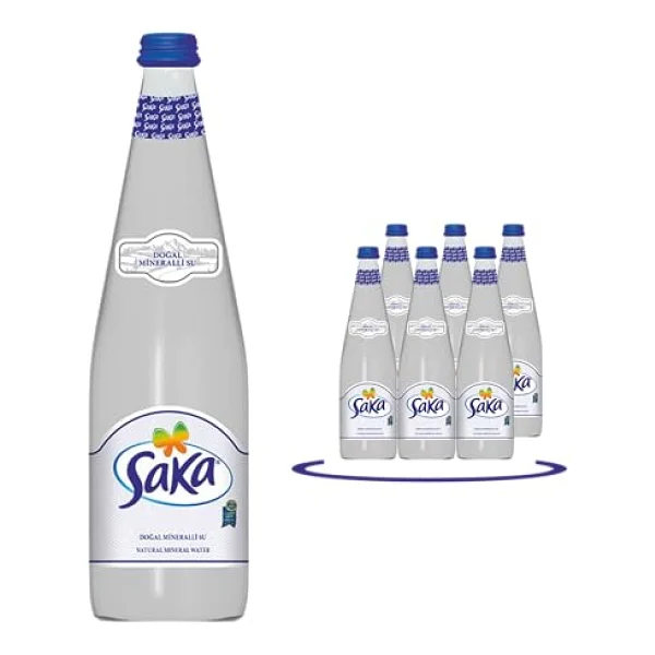 SAKA Doğal Mineralli Su Cam Şişe 750 ML x 6 - Görsel 3