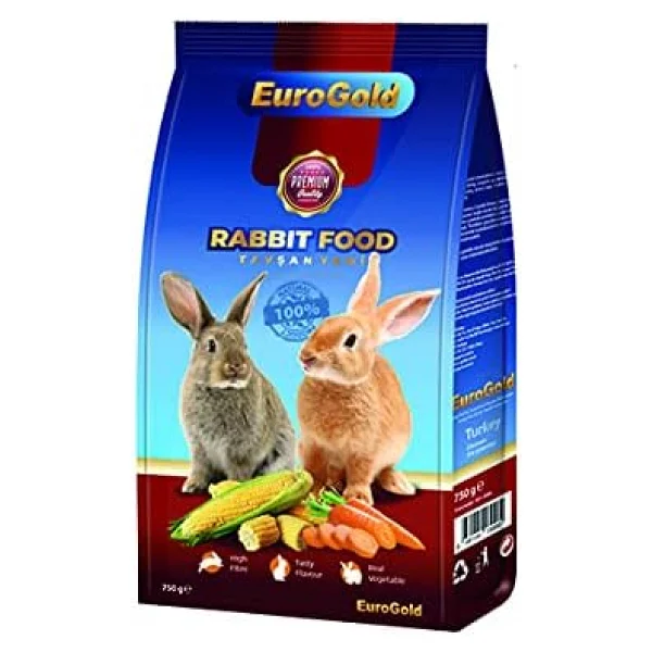 EuroGold Kurutulmuş Sebzeli Tavşan Yemi, Doğal İçerik, 750 Gr 3lü paket - Görsel 2