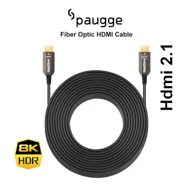 Paugge AOC Fiber Hdmi 2.1 Kablo - 48Gbps, 8K 60Hz, 4K 120Hz, 4K 60Hz, eARC, HDR, D-HDR, HDCP2.3, Dolby Vision, Dolby Atmos (3 Metre) - Görsel 6