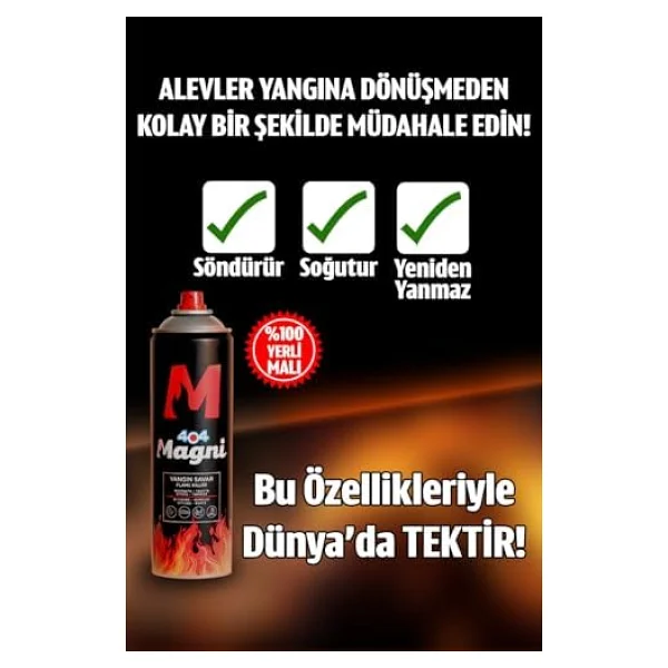 404 Magni 500 Ml 2 Adet Yangın Söndürücü Sprey - Görsel 9
