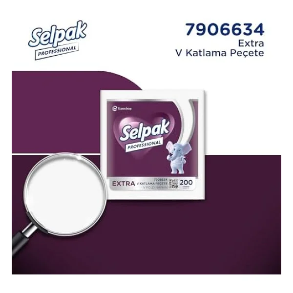Selpak Prof Pro Ekstra 200x24 V Kat.Peçete - Görsel 10