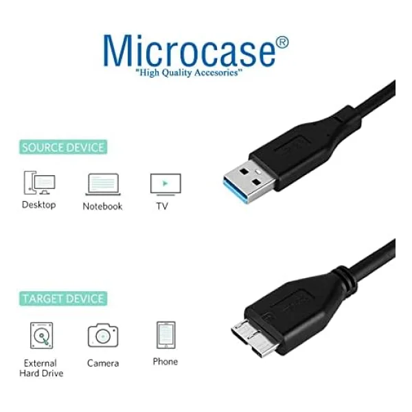Microcase AL2826 USB 3.0 Harddisk Kablosu - Görsel 3