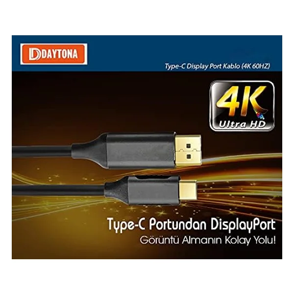 Daytona K-01 Type-C To Displayport Dönüştürücü - Görsel 8
