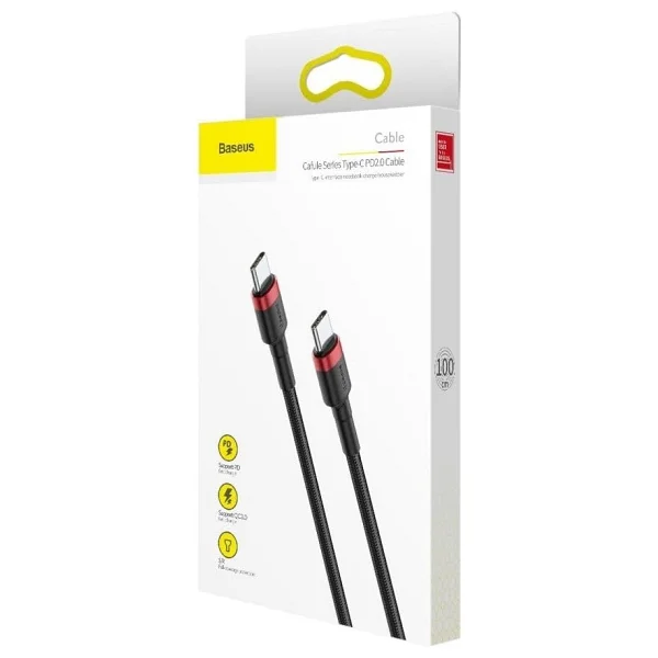 Baseus Cafule 1 M Type-C To Type-C Hızlı Şarj Kablosu - Görsel 5