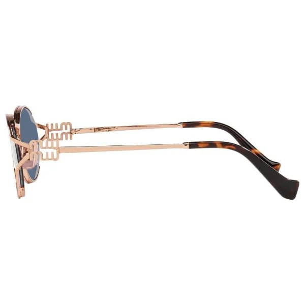 Miu Miu Logo 52ys Zvf1v1 Pink Gold-Dark Blue Kadın Güneş Gözlüğü - Görsel 5