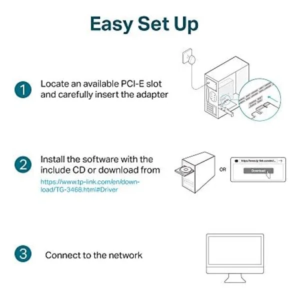 TP-Link TG-3468 V2.0 Gigabit PCI-E Network Adaptör - Görsel 10