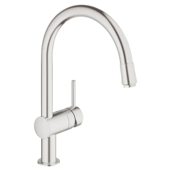 Grohe Minta 32168dc0 Supersteel Spiralli Mutfak Bataryası - Görsel 9