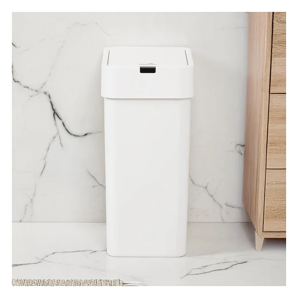 Porsima Me-06 Hareket Sensörlü 9lt Sessiz Banyo Mutfak Çöp Kovası Beyaz - Görsel 4