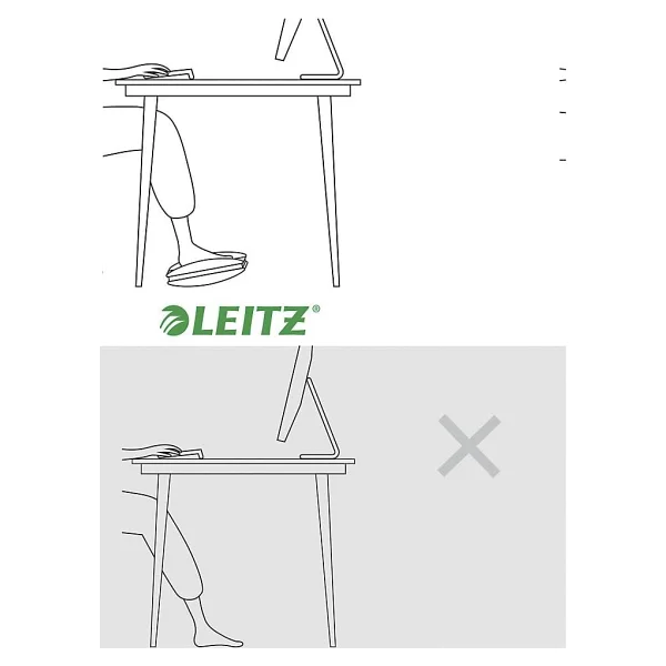 Leitz 6503 Ergo Ayarlanabilir Bilgisayar Ayak Desteği - Gri - Görsel 4