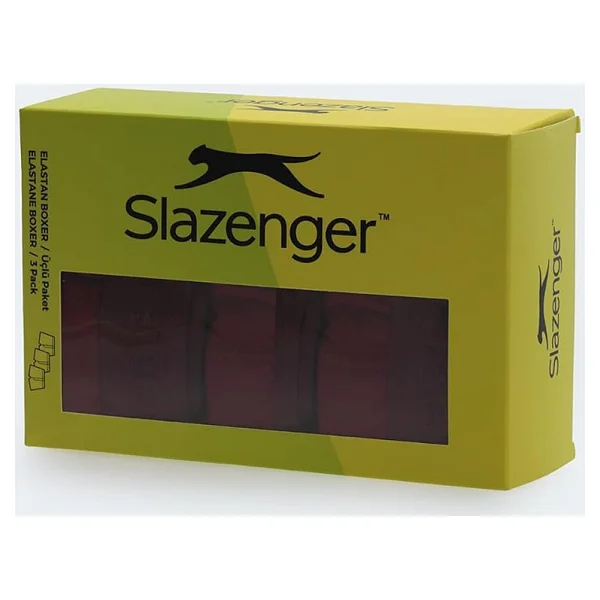 Slazenger Slazenger Jama 3 Lü Set Erkek Bordo Boxer - Görsel 3