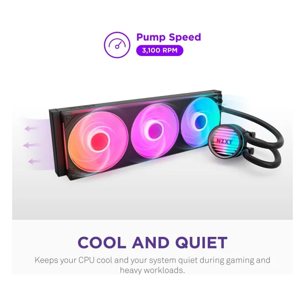 NZXT Kraken Core 360 RGB RL-KR36C-B1 İşlemci Sıvı Soğutucu - Görsel 3