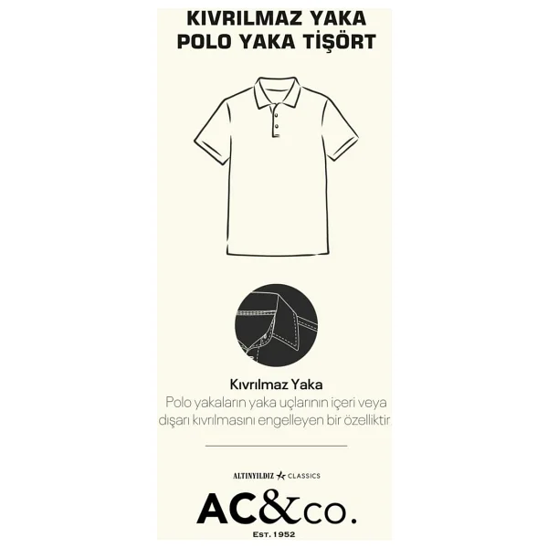 Altınyıldız Classıcs Slim Fit Dar Kesim Polo Yaka%100 Pamuk Kısa Kollu Tişört, Renk Sarı, Beden XL - Görsel 9