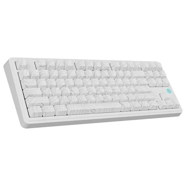 Ajazz AK870 Plus Beyaz RGB TKL Avocado Switch Kablolu/Kablosuz Oyuncu Klavyesi - Görsel 4