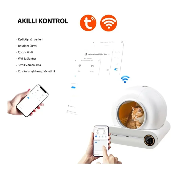 Kochler Akıllı Otomatik Kedi Tuvaleti - Görsel 4