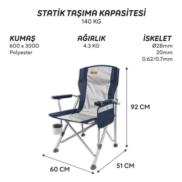 FreeCamp Huxley Trail Katlanır Kamp Sandalyesi - Görsel 2