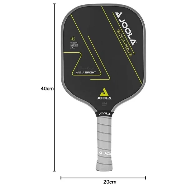 JOOLA Anna Bright Scorpeus Pickleball Paddle w/Artırılmış Güç ve Hissetme için Ücretli Yüzey Teknolojisi - Daha Büyük Tatlı Nokta ile Tamamen Kaplanmış Karbon Fiber Turşu Küreği - USAPA Onaylı. 14 mm - Görsel 10