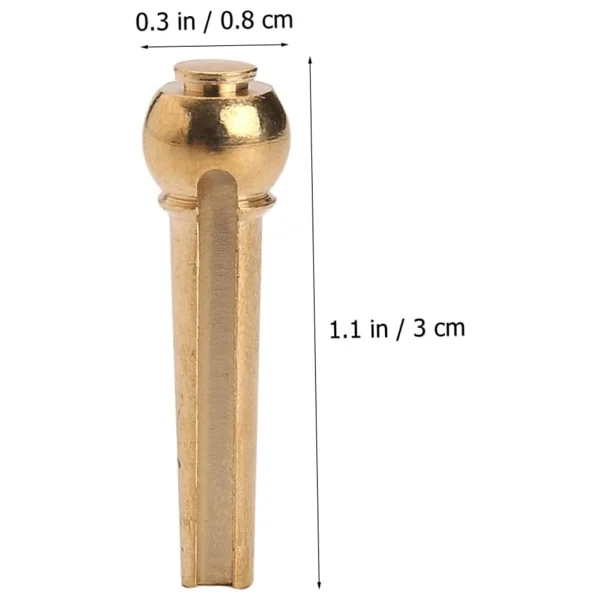 Midex Sn-12 Akustik Gitar Köprü Pimi 6 Adet (Gold) - Görsel 2