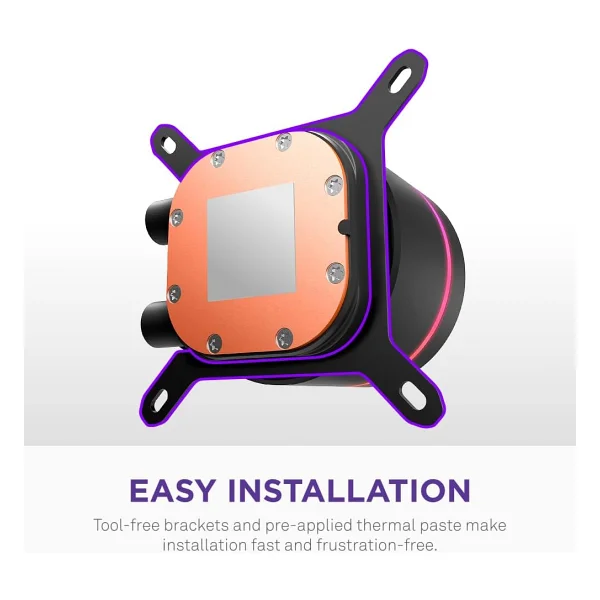 NZXT Kraken Core 240 RGB RL-KR24C-B1 İşlemci Sıvı Soğutucu - Görsel 7