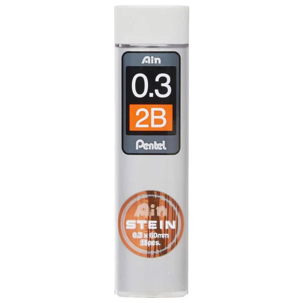 Pentel Mekanik 2B Kurşun Kalem Ucu, 15 Adet, 0.3 mm