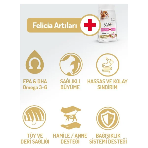 Felicia Kitten Tavuklu 2 Kg Yavru Kedi Maması - Görsel 3