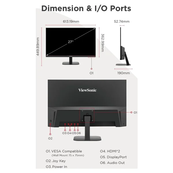 Viewsonic Va2708-2k-HD-2 27" 4 Ms 2k Ips 75 Hz Monitör - Görsel 8