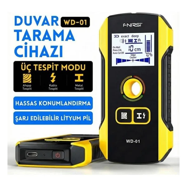Fnirsi WD-01 Metal Dedektörü Duvar Tarayıcı - Görsel 2