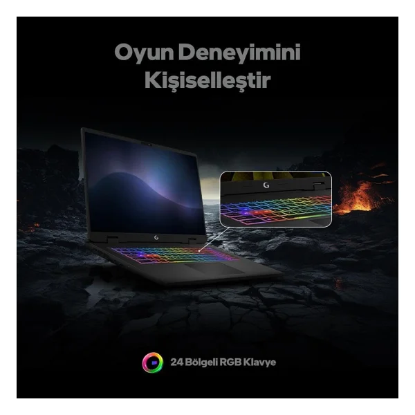 Game Garaj Slayer R9m3d XL-5070 C2 Ryzen 9 9955hx3d 32 GB 1 TB SSD Rtx5070 17" Wqxga Gaming Laptop - Görsel 7