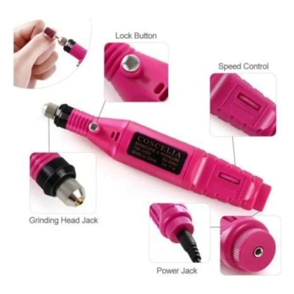 Mobee Nail Pen Freze Cihazı Manikür Pedikür Tırnak Törpüsü Elektrikli Profesyonel Manikür Makine - Görsel 2
