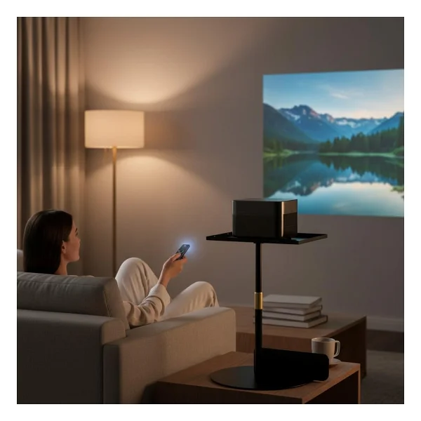 Coverzone Tepsili Ayarlanabilir Projeksiyon Standı, 24 Cm - 40 Cm Yükseklik Uzatma, Çoğu Projektör, Telefon Ve Kamera İle Uyumlu, Taşınabilir Tasarım, Yüksek Mukavemetli Alaşımlı Çelik Ty10 - Görsel 3