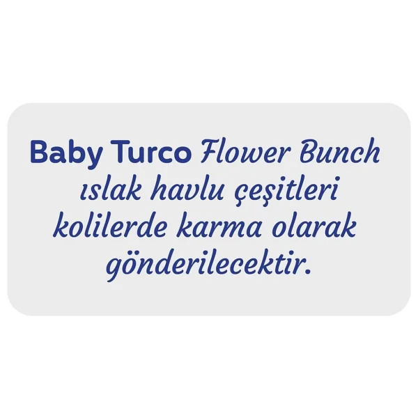 Baby Turco Flower Bunch 90 Yaprak 24'lü Paket Islak Havlu - Görsel 3