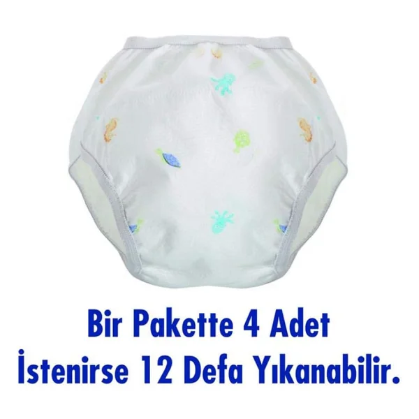 Sevi Bebe 4'lü Pamuk Pedli Tek Kullanımlık Alıştırma Külodu - Görsel 4