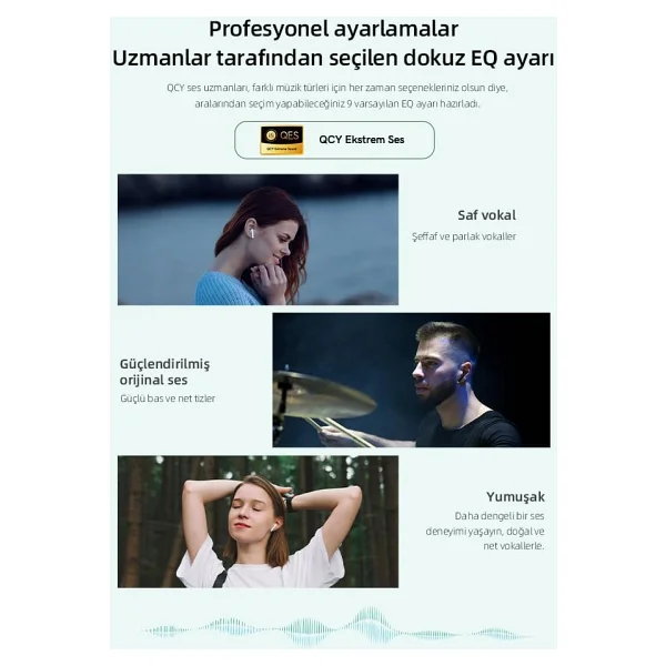 Qcy Ailybuds Lite TWS Kulak İçi Bluetooth Kulaklık - Görsel 4