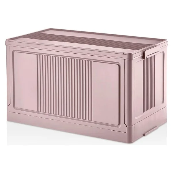 Deconox Dev Boy Katlanır Kilit Kapaklı Kasa 55 Litre Hacimli, Yer Kaplamayan Portatif Saklama Kutusu Ardiye, Balkon, Mutfak, Kiler, Bahçe Ve Araç Bagajı İçin Güvenli Organizer (Mavi) - Görsel 7