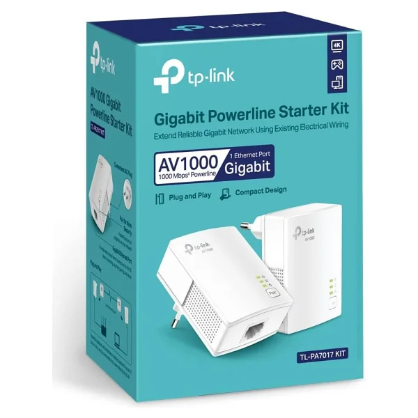 Tp-Link Tl-Pa7017 Kıt Powerline Adaptör - Görsel 4