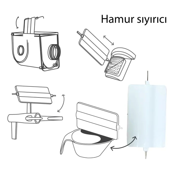 Pratik Otomatik Makarna Ve Erişte Yapma Makinesi - Görsel 9