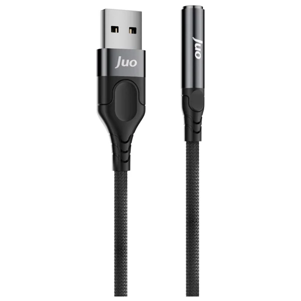 Juo USB-A To 3.5mm Jack Kulaklık Mikrofon Aux Dönüştürücü Harici Ses Kablosu - Görsel 6